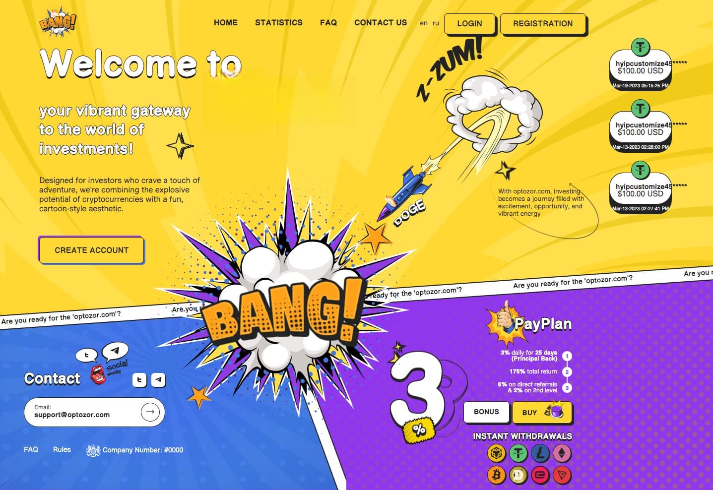Bang'z - Crypto Investing HTML Template