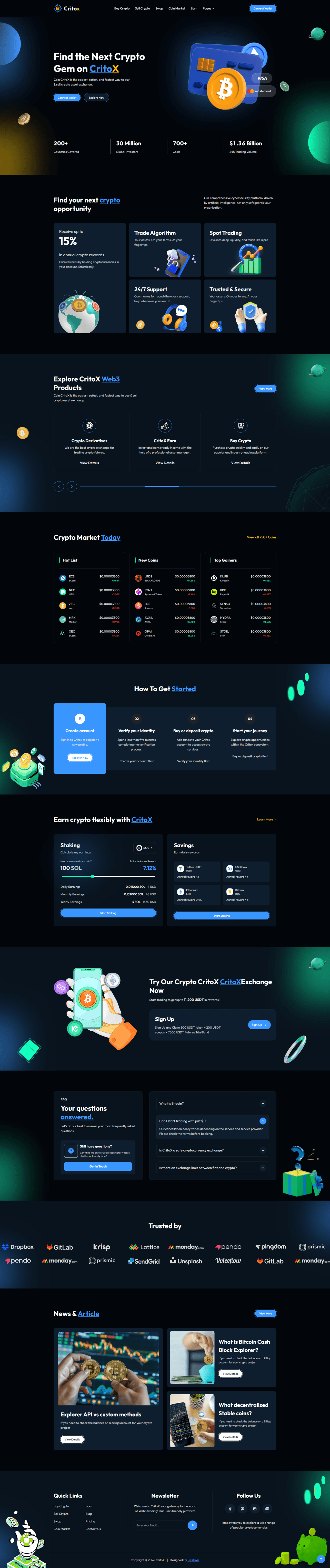 Critox - Crypto Web3 Website HTML Template — screenshot 1