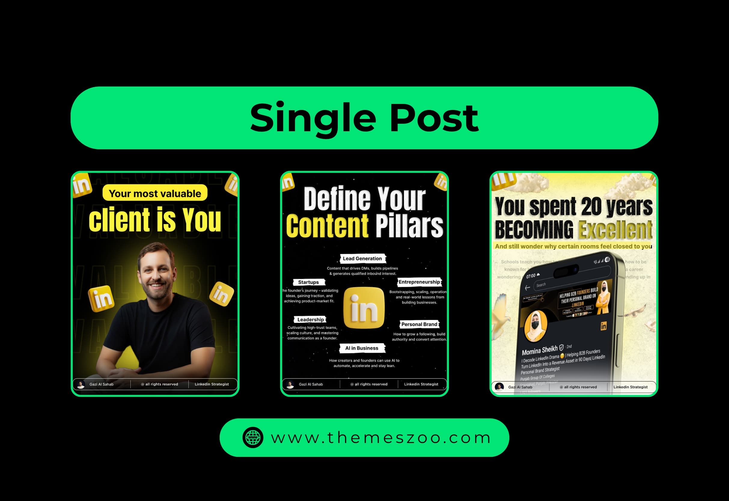Single Post (3 Pieces)