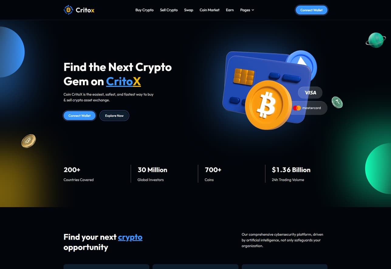 Critox - Crypto Web3 Website HTML Template